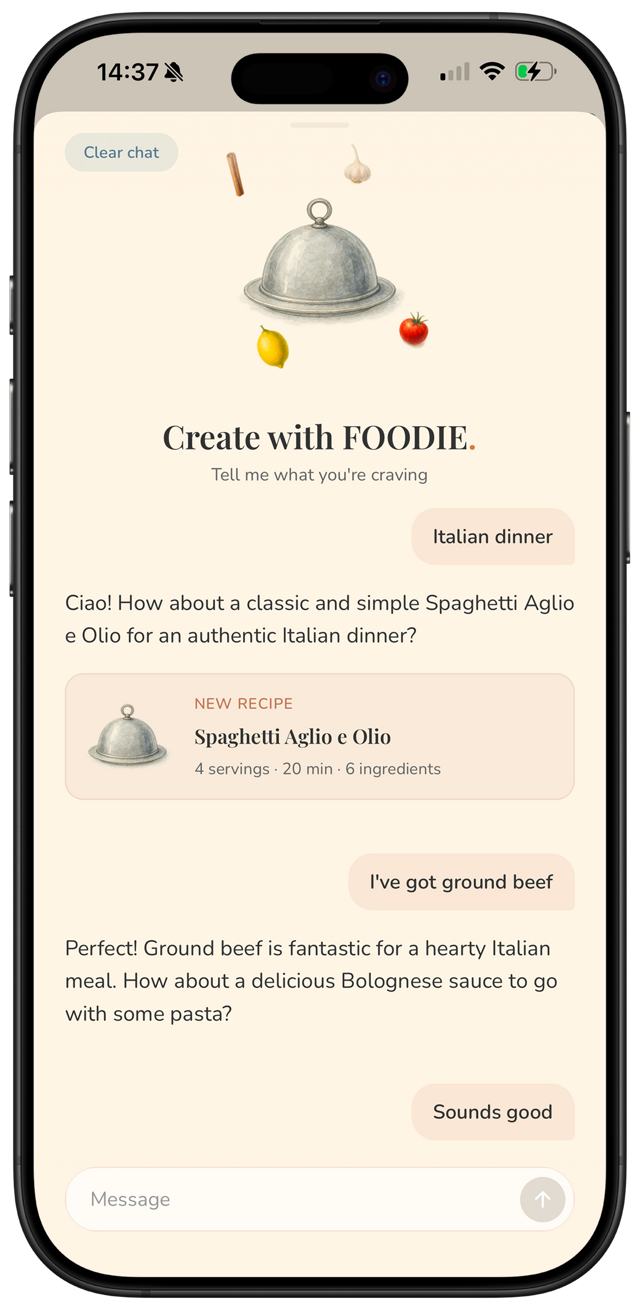 FOODIE AI sous-chef