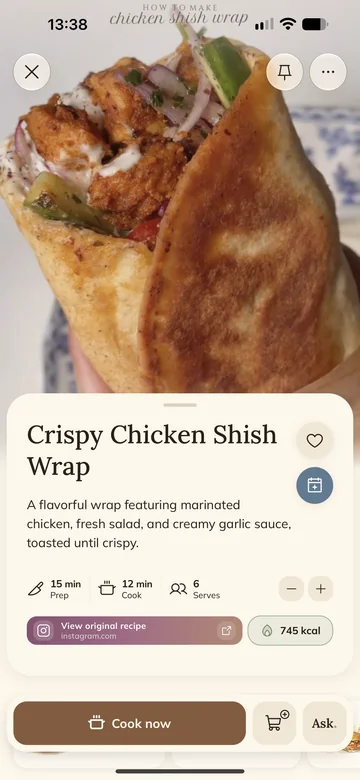 Foodie — Rezeptfoto: Crispy Chicken Shish Wrap